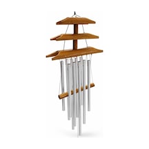 Bambu Metal Çubuklu Rüzgar Çanı No:1027 Çok Renkli