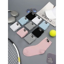 Mutex Yüksek Spor Çorapları Baskılı Set 10 Çift 463801651 Siyah