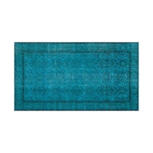 El Dokuması Vintage Yün-pamuk Turkuaz Halı 25828 136 X 248 Cm