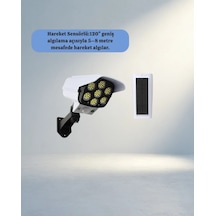 Solar Led Lamba Kamera Görünümlü 6 Adet Bahçe Renkli