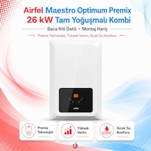 Airfel Maestro Optimum Premix 26 Kw Tam Yoğuşmalı Kombi Baca Kiti