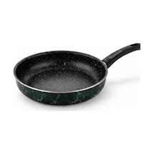 30 Cm Teflon Tava, Yapışmaz Yüzey, Homojen Isı Dağılımı, Ergonomik Sap, Yeşil Mermer Desen Açık Bakır
