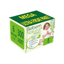 Bebem Natural Bebek Bezi 6 Numara XL 300 Adet 5'li