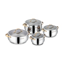 Korkmaz Samara 8 Parça Tencere Seti Gold A1964-1