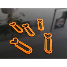 3d Baskı Kalp Figürlü Ataç - 10lu Set - Turuncu