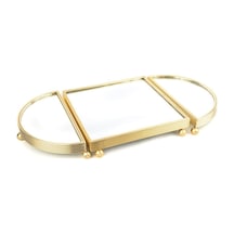 Mikasa Moor Altın Oval Aynalı Metal Tepsi 25x50cm Diğer