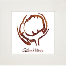 Göbeklitepe Plan Beyaz Çerçeveli Seramik Tablo Pano