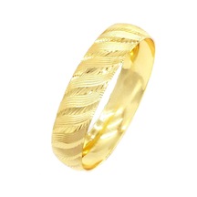 Ferizz Altın Kaplama Dalgalı Yan Çizgili 1.5 Cm Bilezik Blz-3077 001