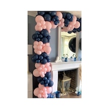 Lacivert Makaron Pembe Renk Balon Zinciri Mix