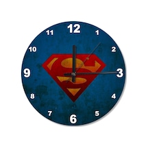 Superman Logo Ahşap Duvar Saati (406999632) Ahşap