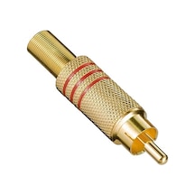 Ayt Pm-26484 Tos Rca Fiş Metal Gold Erkek Konnektör Rca Soket Fişi