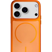 Apple Uyumlu iPhone 17 Pro Metalux Soft Magsafe Silikon Kılıf Solar Amber Solar Amber