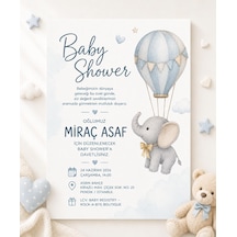 1000 Adet Ekonomik Baby Shower Davetiyesi Ve Zarf 013