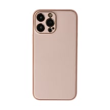 Apple iPhone Uyumlu 13 Pro Max Kılıf Coco Deri Silikon Kapak - Pudra Bzsxx00 1