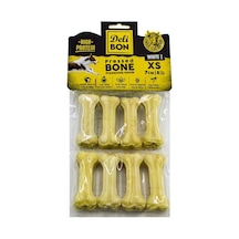 Ayrex Doggie Delibon Gerçek Deriden Pres Kemik, 7 Cmx8pcs., Beyaz