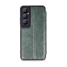 Realme C65 Kılıf Flip Cover - Koyu Yeşil 0.2M-Çok Renkli