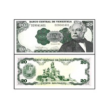Venezuela 1992 Yılı 20 Bolivares Kağıt Para Çil Unc Koleksiyon Para