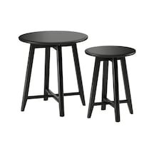 Ikea Kragsta Sehpa Seti, Siyah