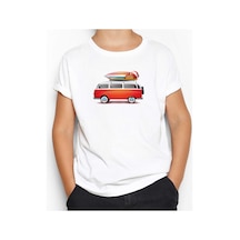 Zepplin Giyim Volkswagen Karavan Holiday Beyaz Çocuk Tişört Beyaz
