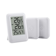 Ts-ft0402 Kablosuz İç Mekan Dış Mekan Sera Termometresi Dijital Sıcaklık Ölçer, 1 Alıcı + 2 Verici