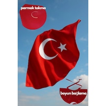 Türk Bayraklı Kırmızı Pelerin 23 Nisan 29 Ekim 10 Kasım 19 Mayıs Gösteri Kıyafetleri