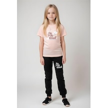 Fyk Kids Kız Çocuk Be You Tiful Baskılı Alt-üst Takım Somon