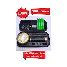 Gs-14800 100w Ultra Güçlü Alüminyum El Feneri 6000 Lümen Kaliteyi Hissedin, Gücü Yaşayın Renkli