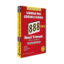 DGS ALES TYT KPSS MSÜ Sözel Yetenek 888 Çözümlü Soru Bankası - Gizem Şen - Tasarı Akademi