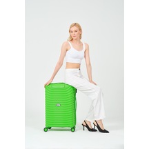 Keo-plus Yeşil Orta Boy Silikon Kırılmaz Pp Valiz Siyah