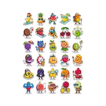 30 Adet Eğlenceli Yaz Meyveleri Sticker Seti - Laptop Defter Telefon Su Matarası İçin Çok Renkli