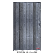 Penguen Akordiyon Kapı Antrasit Renk En 103-117 Cm - Boy 220 Cm