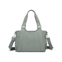 Smart Bags Günlük Orta Boy Su Geçirmez Krınkıl Kumaş Kadın Omuz Çantası Yeşil