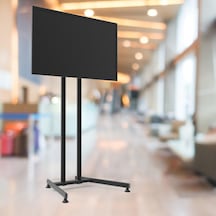 Alpın Tv/fuar Standı Sabit Ayaklı Metal Tv Ünitesi 40 İnç 75 İnç