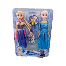 Elsa Ve Anna Figür Oyuncak Bebekler 2'li Set Kollar Ve Bacaklar Hareketli Karlar Ülkesi 28 Cm