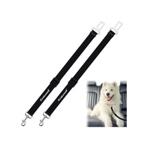 2 Adet Köpek Araba Tasma Emniyet Kemeri Ayarlanabilir Naylon Köpek Emniyet Kemeri Evcil Hayvan Emniyet Kemerleri Küçük Ve Büyük Köpekler İçin Tüm Arabaları Destekler Hızlı Ve Kolay Kurulum