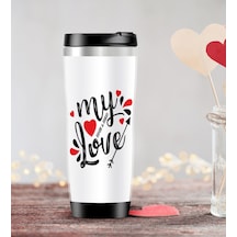 Kişiye Özel Sevgililer Günü Temalı Çelik Termos Bardak - 81
