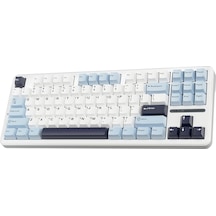 Aula F87 Pro Mekanik Rgb Tkl Graywood V3 Switch Kablosuz Makrolu Hot Swap Klavye Açık Mavi