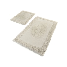 Chilai Home Pıante Cotton Ekru 2 Lı Set Banyo Halısı, Paspas