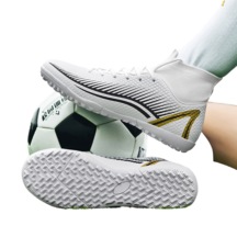 Luteshı Yeni Yüksek Top Erkek Antrenman Futbol Ayakkabısı-beyaz