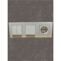 Viko Karre 3'lü Set Anahtar-komütatör-topraklı Priz+3'lü Çerçeve Beyaz