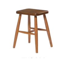 Tabure Zus286 Klasik Model Ahşap Kayın İskelet Ceviz Boya Kare Oturum Cafe Vintage Tarz El Yapım