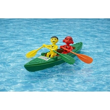 Çift Kişilik Oyuncak Kano & Rafting Seti Figürlü Kürekli Eğitici Su Oyuncağı Çocuk Oyun Seti