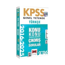 Yargı 2026 Kpss Genel Yetenek Türkçe 2016-2026 Konu Konu Tamamı Çözümlü Çıkmış Sorular