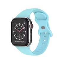 Wozlo iOS Uyumlu Watch 1, 2, 3, 4, 5, 6, 7, 8, Se Silikon Kordon Kayış - S-m Beden 38/40/41mm - Mavi