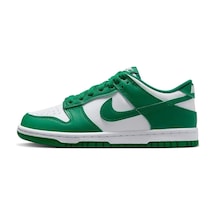 Nike Dunk Low Gs Leather Unisex Sneaker Hakiki Deri Günlük Spor Ayakkabı Beyaz Yeşil Yeşil - Beyaz