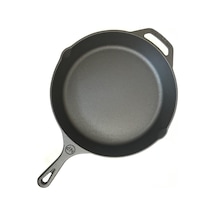 Kaplamasız Gerçek Demir Döküm Tava 30 Cm Cast Iron Skillet Pre-seasoned12 Inch Siyah