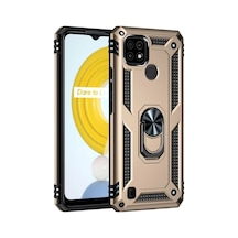 Realme C21 Kılıf Sofya Yüzüklü Silikon Kapak