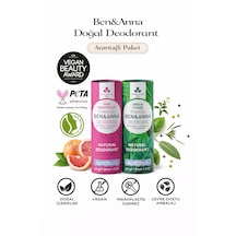 Ben&anna Doğal Deodorant 2 Li Avantajlı Paket Pink Grapefruit & Green Fusion