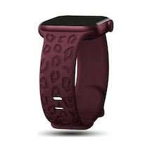 Apple İle Uyumlu Watch 11 10 46mm 9 8 7 6 Se Ultra Uyumlu 42-44-45-49mm Leopar Desenli Silikon Kordon Çok Renkli