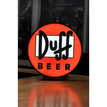 Simpsons Duff Beer Tasarımlı Gece Lambası Çok Renkli